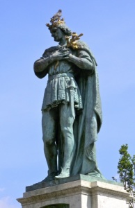 Saint Imre (Emericus) Statue, Budapest, Móricz Zsigmond Place