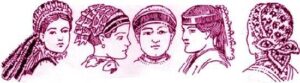 Fig. 40: Bonnets and boots from the Palóc region.