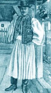 Fig. 41: Men’s traditional folk costume from Kalotaszeg, Transylvania.